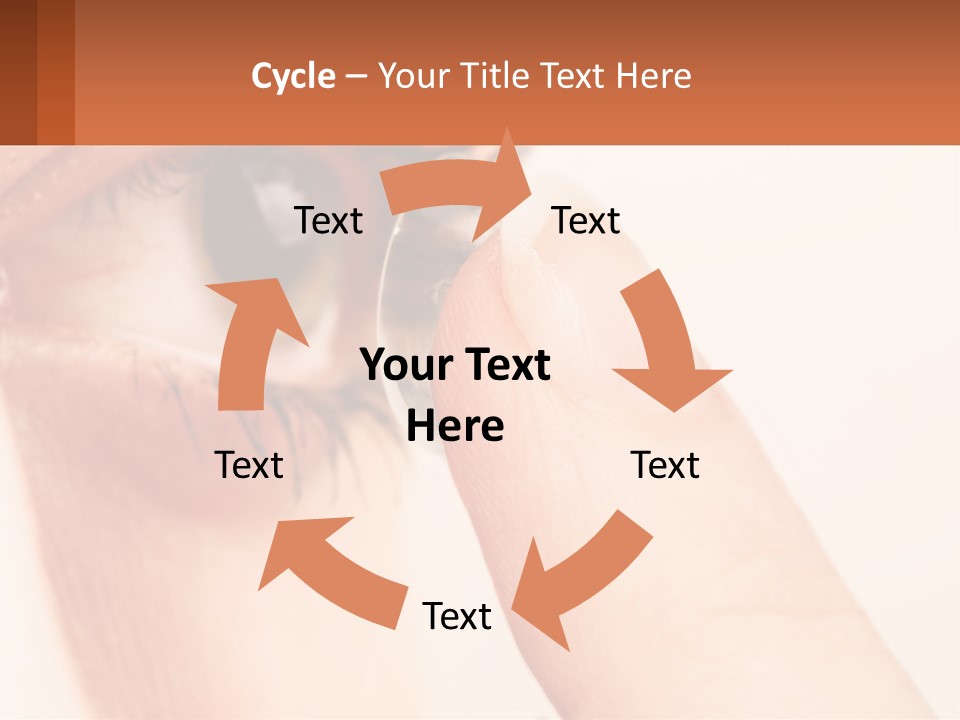 A Person Holding A Contact Lens Up To Their Eye PowerPoint Template