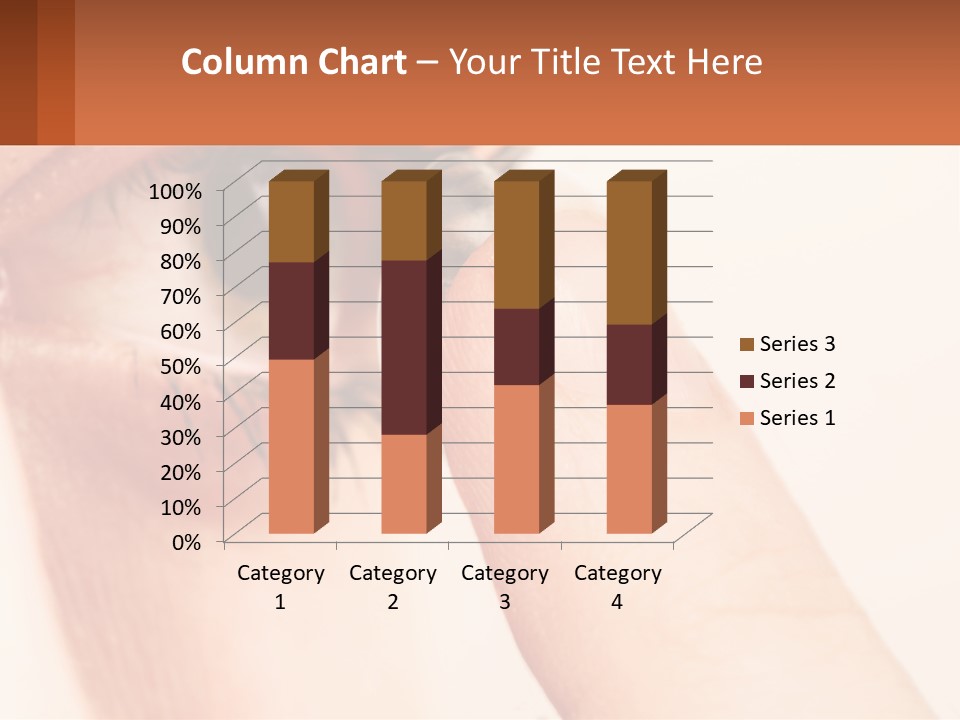 A Person Holding A Contact Lens Up To Their Eye PowerPoint Template