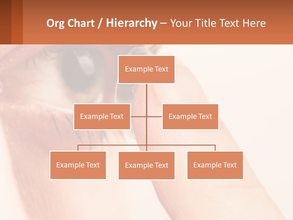 A Person Holding A Contact Lens Up To Their Eye PowerPoint Template