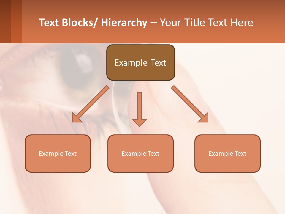 A Person Holding A Contact Lens Up To Their Eye PowerPoint Template