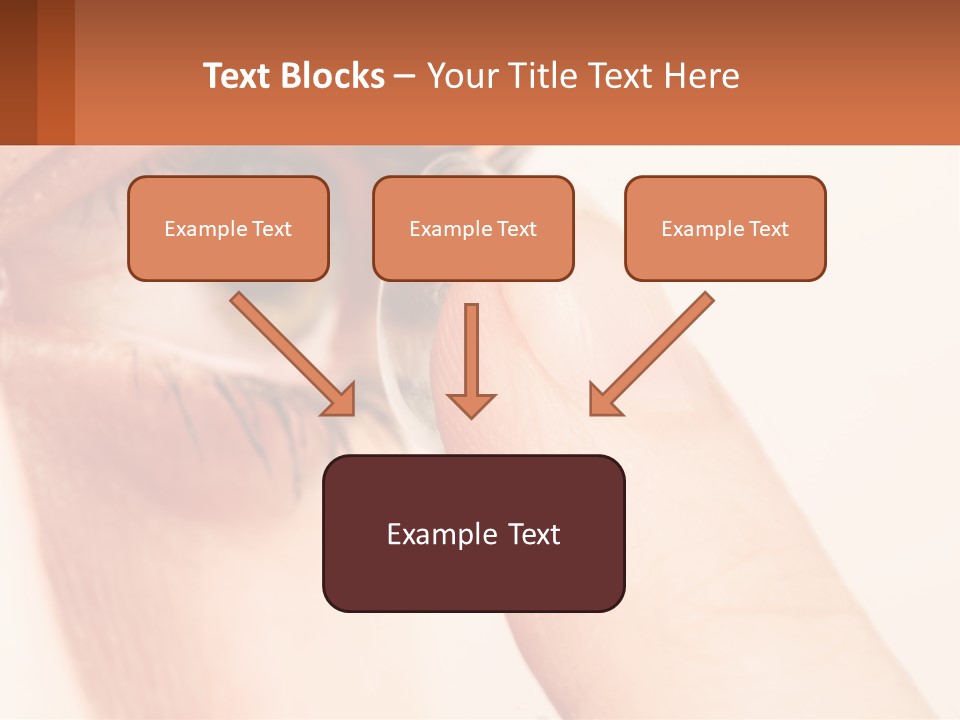 A Person Holding A Contact Lens Up To Their Eye PowerPoint Template