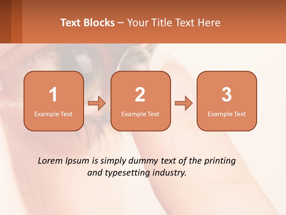 A Person Holding A Contact Lens Up To Their Eye PowerPoint Template