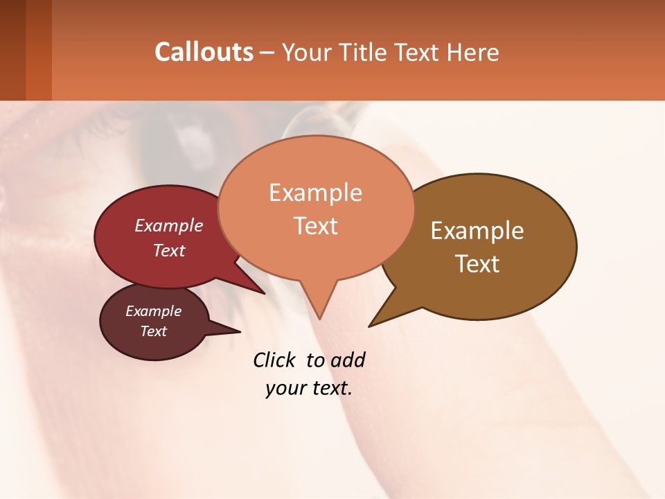A Person Holding A Contact Lens Up To Their Eye PowerPoint Template