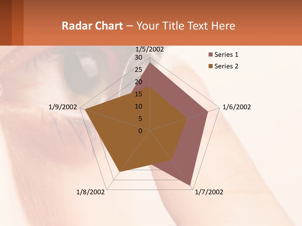 A Person Holding A Contact Lens Up To Their Eye PowerPoint Template