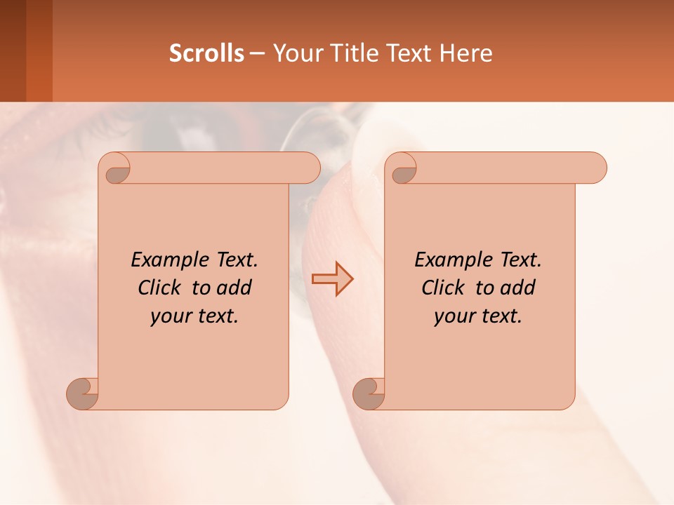 A Person Holding A Contact Lens Up To Their Eye PowerPoint Template