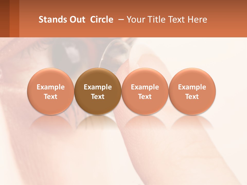 A Person Holding A Contact Lens Up To Their Eye PowerPoint Template