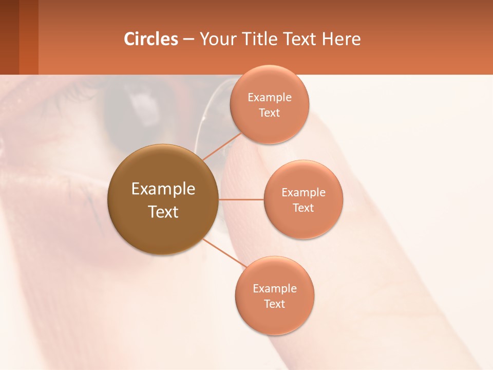 A Person Holding A Contact Lens Up To Their Eye PowerPoint Template