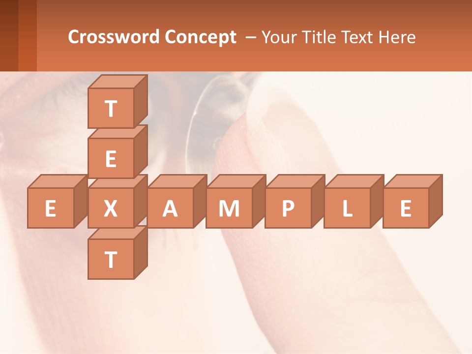 A Person Holding A Contact Lens Up To Their Eye PowerPoint Template