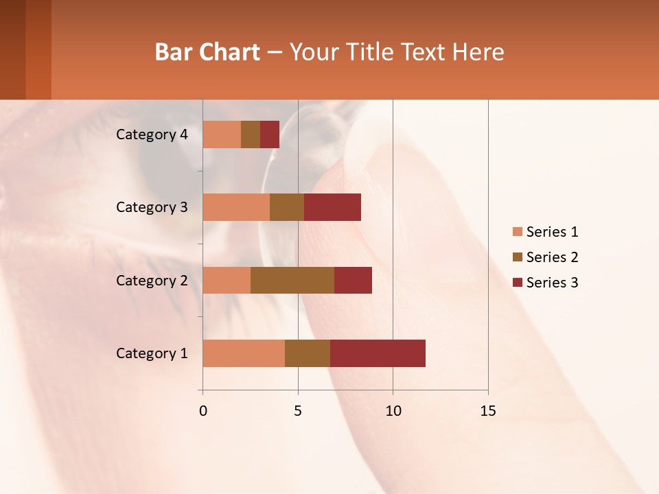 A Person Holding A Contact Lens Up To Their Eye PowerPoint Template