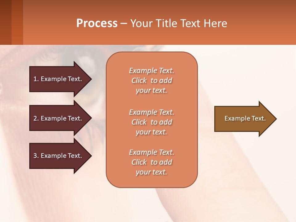 A Person Holding A Contact Lens Up To Their Eye PowerPoint Template