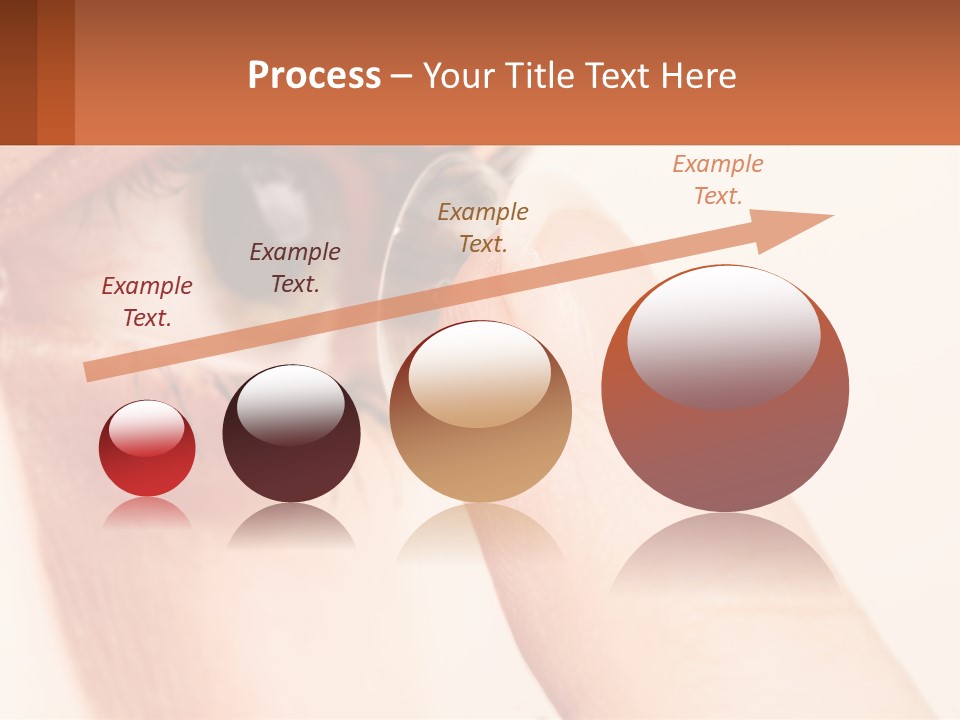 A Person Holding A Contact Lens Up To Their Eye PowerPoint Template