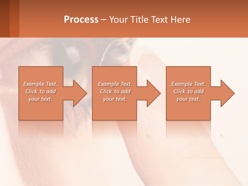 A Person Holding A Contact Lens Up To Their Eye PowerPoint Template