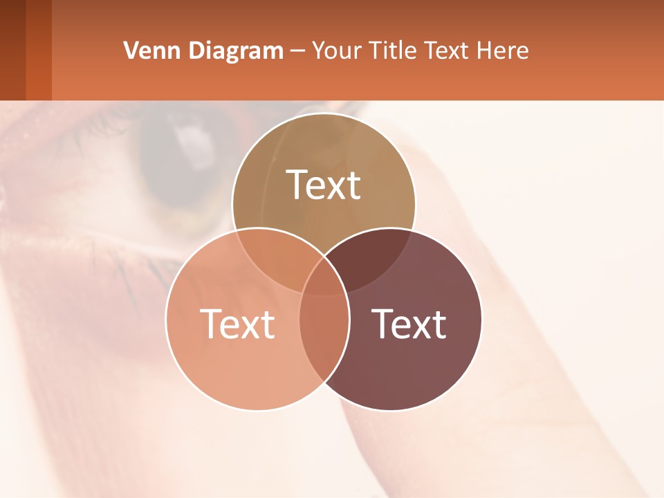 A Person Holding A Contact Lens Up To Their Eye PowerPoint Template