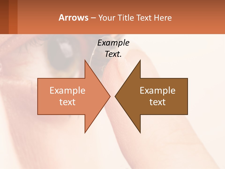 A Person Holding A Contact Lens Up To Their Eye PowerPoint Template