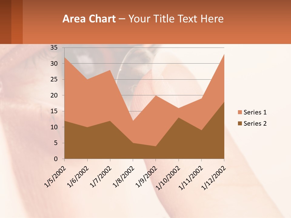 A Person Holding A Contact Lens Up To Their Eye PowerPoint Template