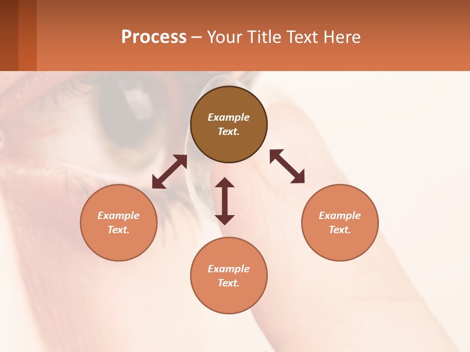 A Person Holding A Contact Lens Up To Their Eye PowerPoint Template