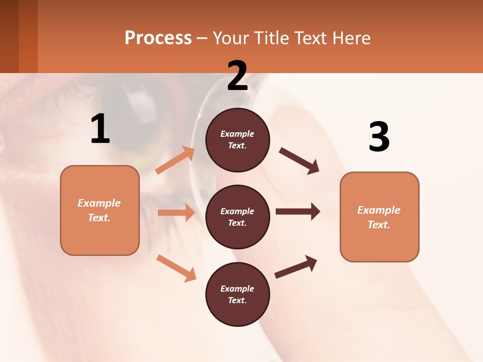 A Person Holding A Contact Lens Up To Their Eye PowerPoint Template