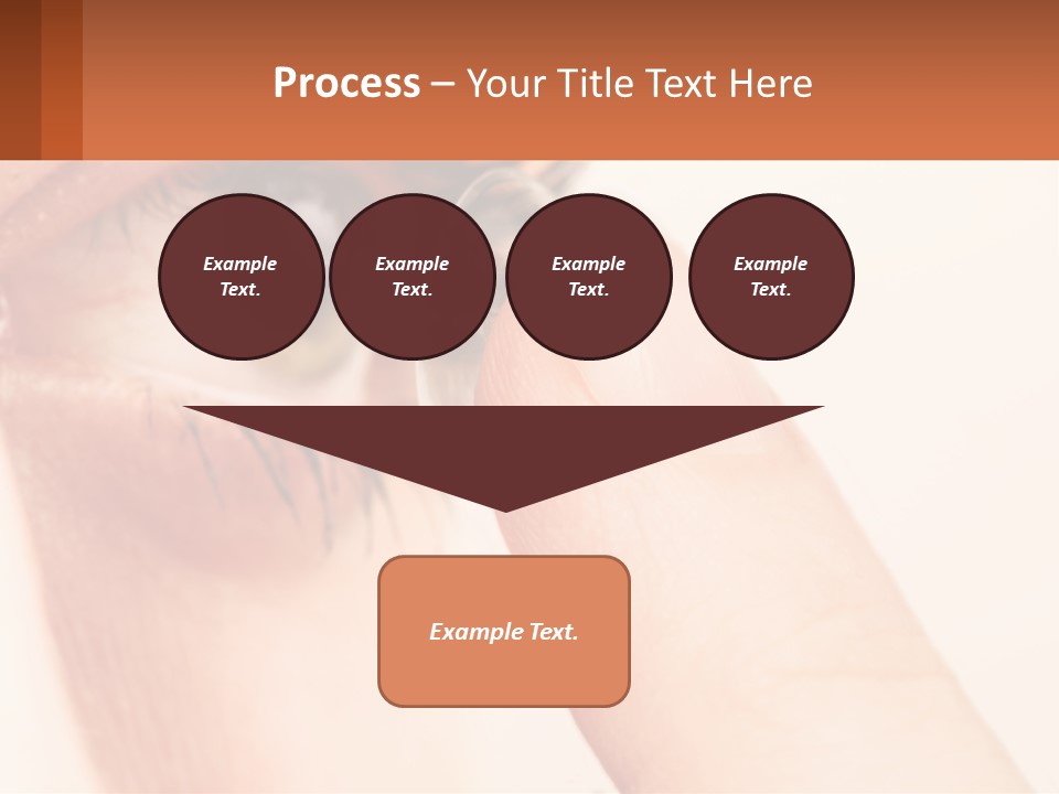 A Person Holding A Contact Lens Up To Their Eye PowerPoint Template