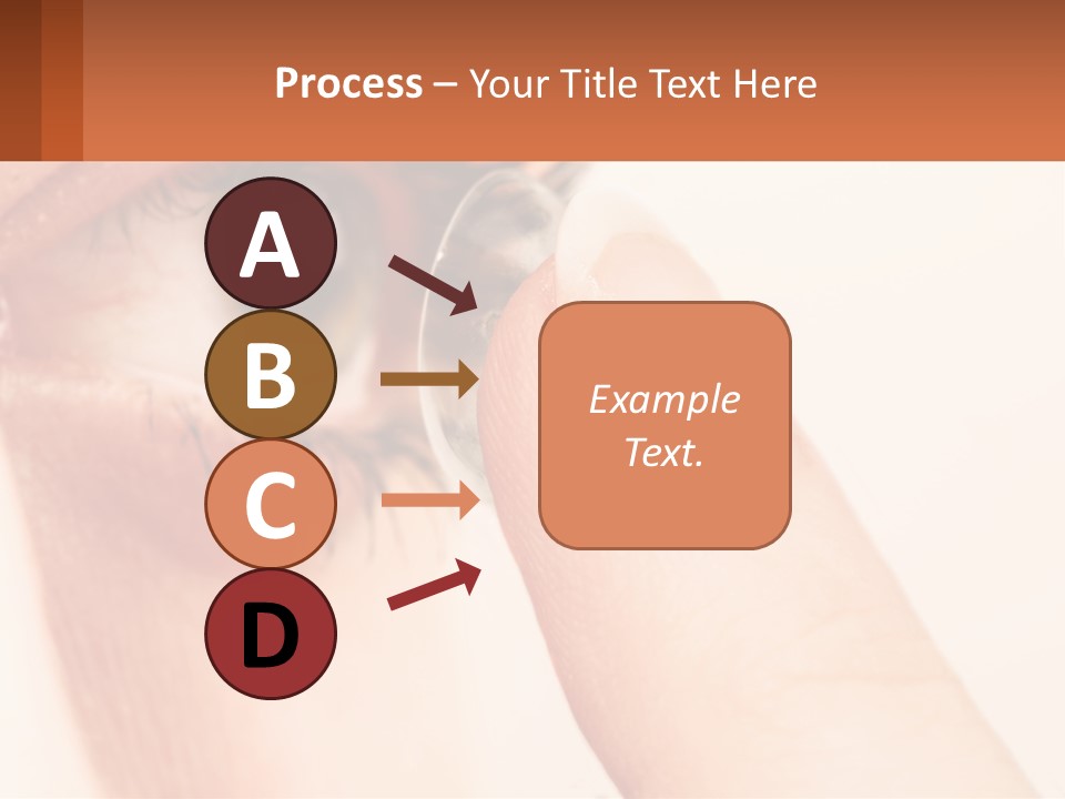 A Person Holding A Contact Lens Up To Their Eye PowerPoint Template