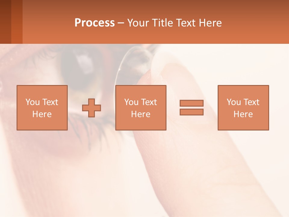 A Person Holding A Contact Lens Up To Their Eye PowerPoint Template