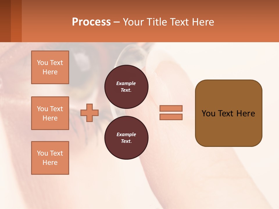 A Person Holding A Contact Lens Up To Their Eye PowerPoint Template