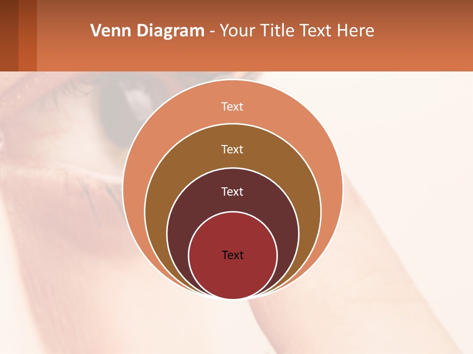 A Person Holding A Contact Lens Up To Their Eye PowerPoint Template