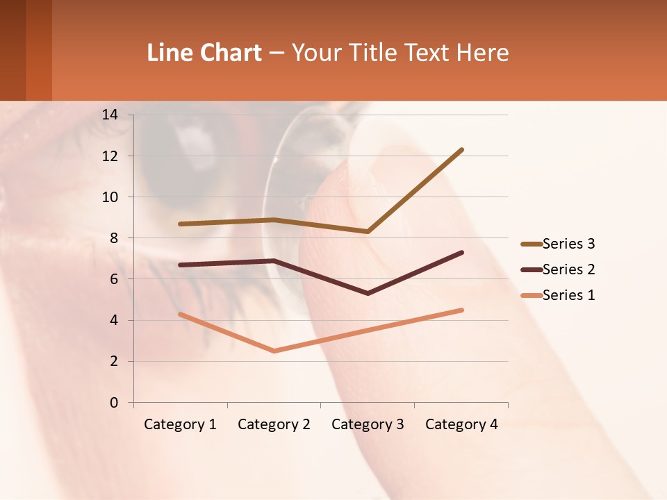 A Person Holding A Contact Lens Up To Their Eye PowerPoint Template