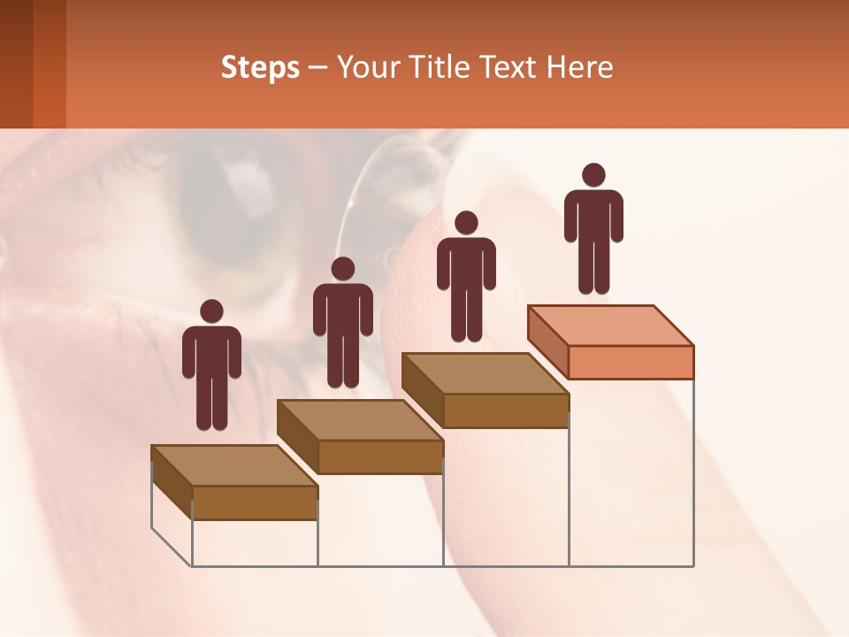 A Person Holding A Contact Lens Up To Their Eye PowerPoint Template