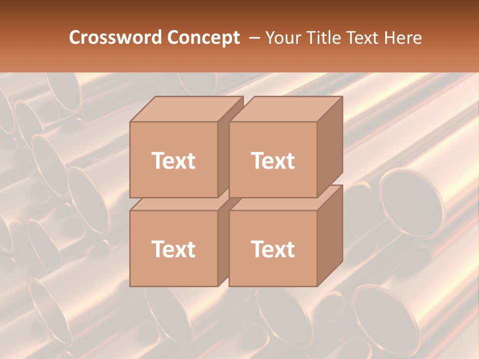 A Group Of Metal Pipes With The Name Of The Company PowerPoint Template