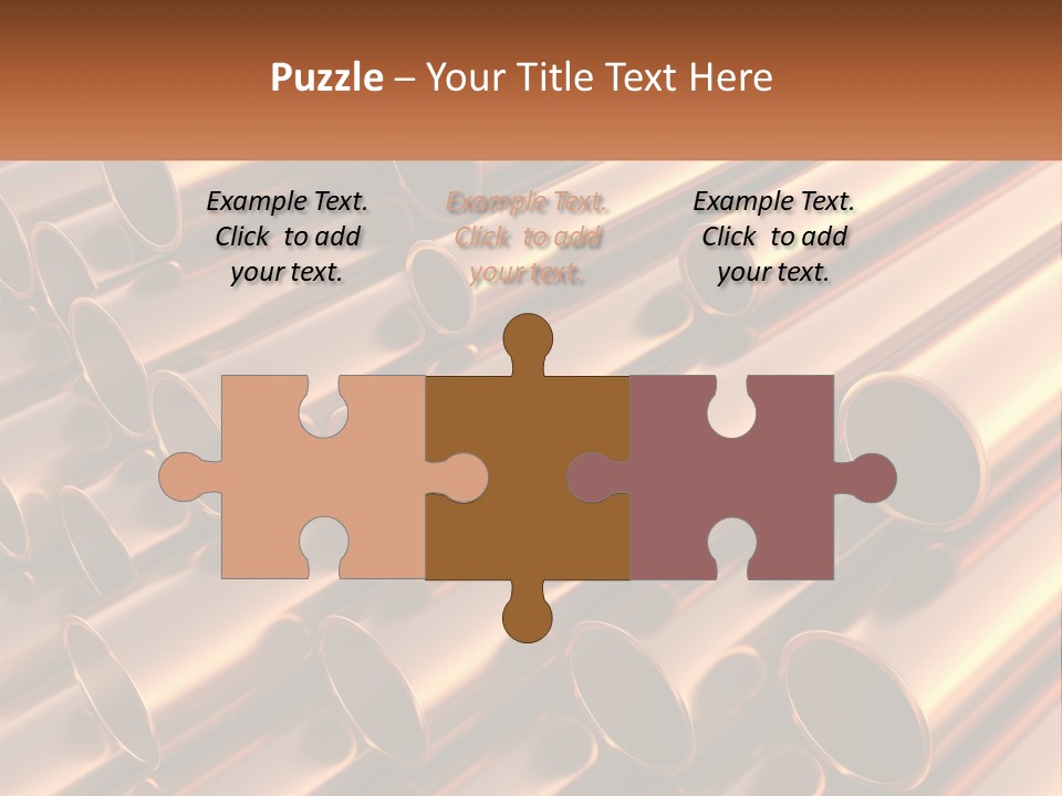 A Group Of Metal Pipes With The Name Of The Company PowerPoint Template