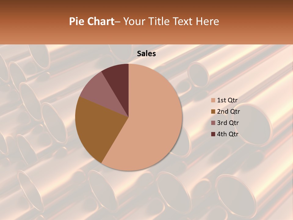 A Group Of Metal Pipes With The Name Of The Company PowerPoint Template