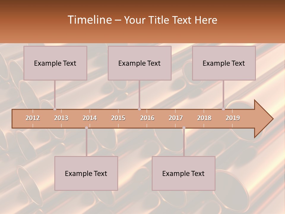 A Group Of Metal Pipes With The Name Of The Company PowerPoint Template