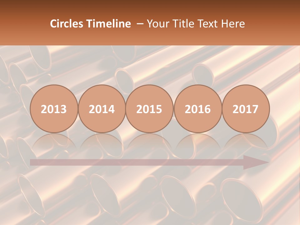 A Group Of Metal Pipes With The Name Of The Company PowerPoint Template