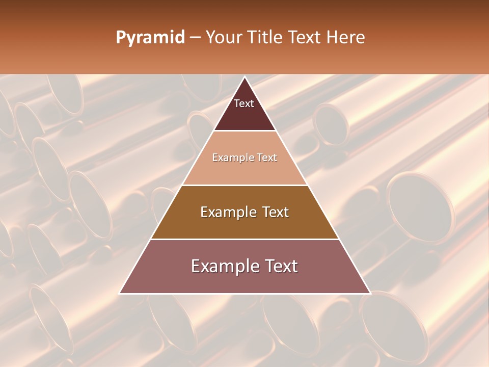 A Group Of Metal Pipes With The Name Of The Company PowerPoint Template