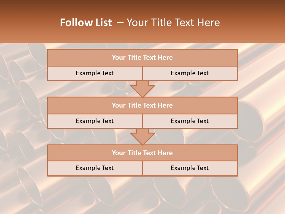 A Group Of Metal Pipes With The Name Of The Company PowerPoint Template