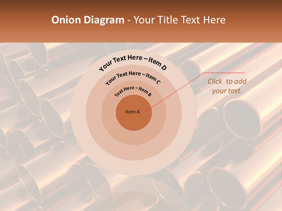 A Group Of Metal Pipes With The Name Of The Company PowerPoint Template