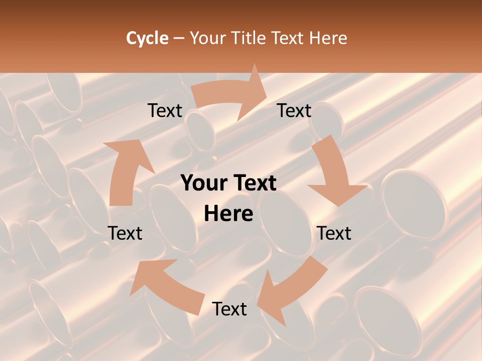 A Group Of Metal Pipes With The Name Of The Company PowerPoint Template