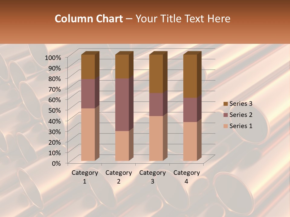 A Group Of Metal Pipes With The Name Of The Company PowerPoint Template