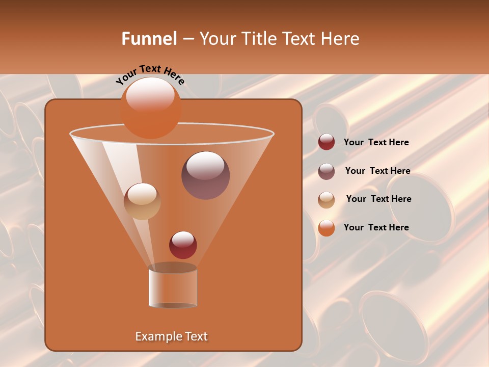 A Group Of Metal Pipes With The Name Of The Company PowerPoint Template