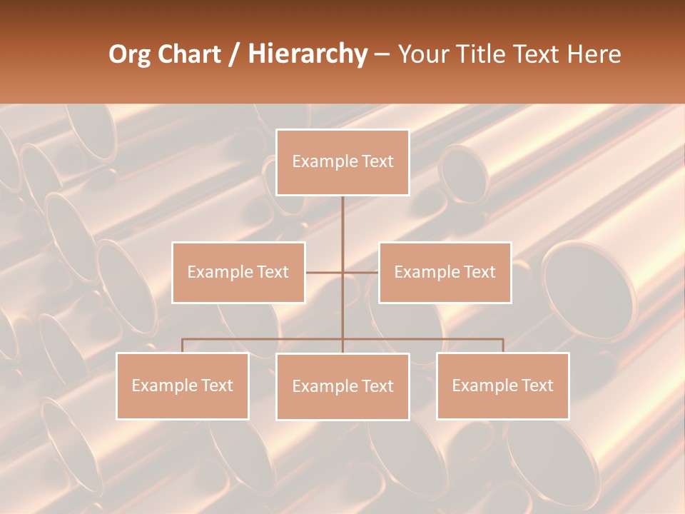 A Group Of Metal Pipes With The Name Of The Company PowerPoint Template
