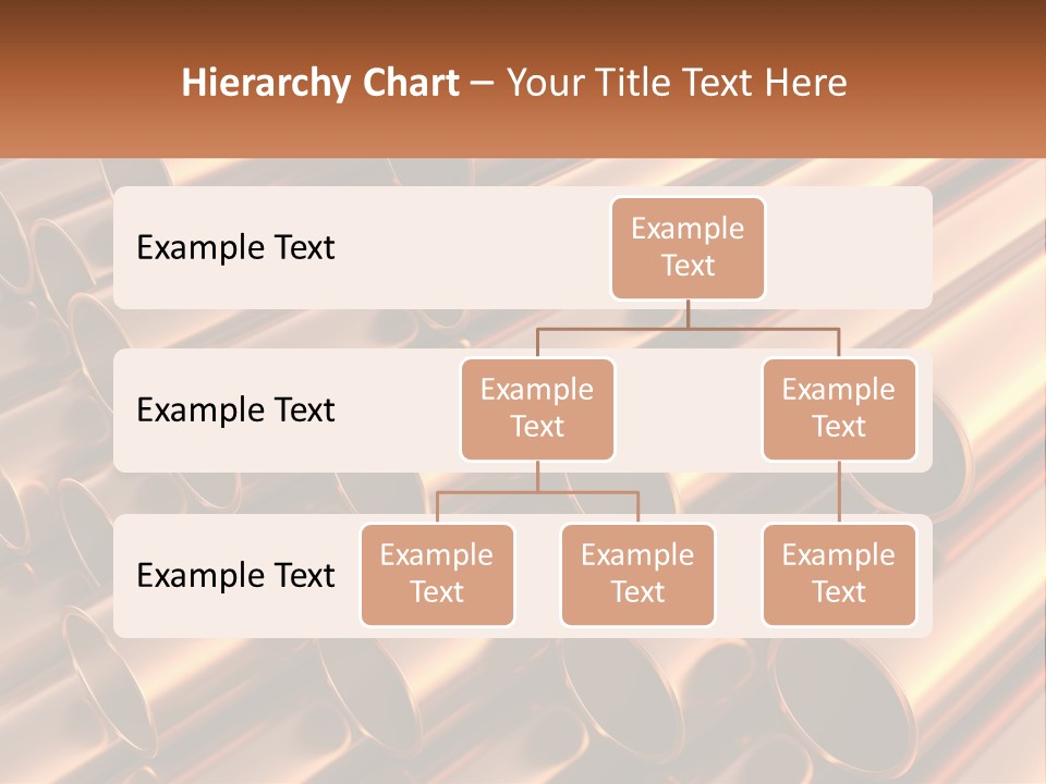 A Group Of Metal Pipes With The Name Of The Company PowerPoint Template