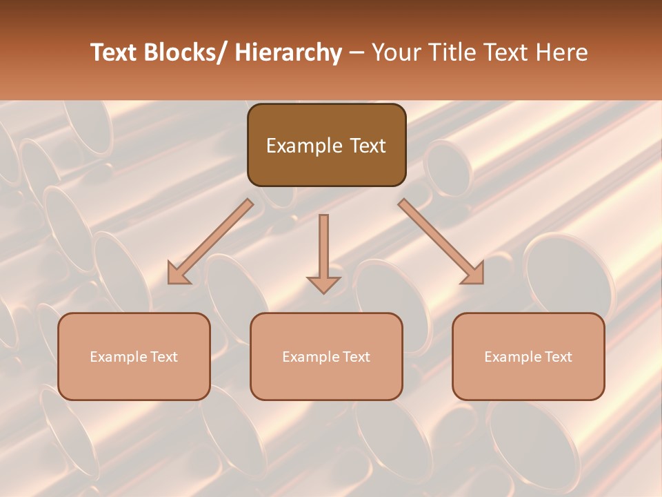 A Group Of Metal Pipes With The Name Of The Company PowerPoint Template