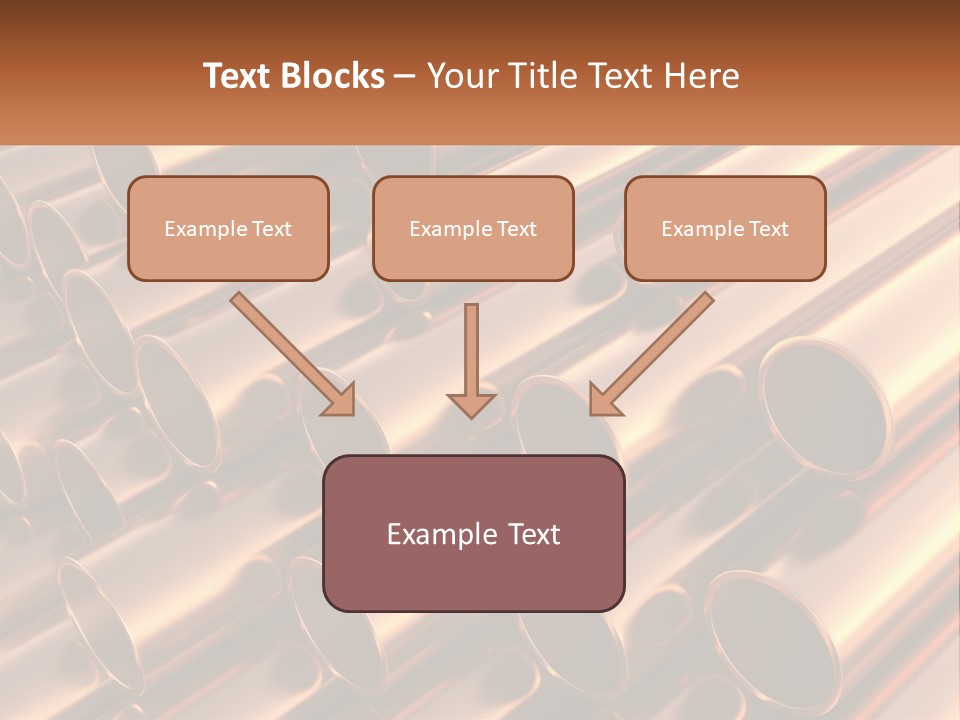 A Group Of Metal Pipes With The Name Of The Company PowerPoint Template
