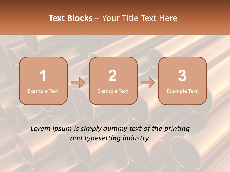 A Group Of Metal Pipes With The Name Of The Company PowerPoint Template