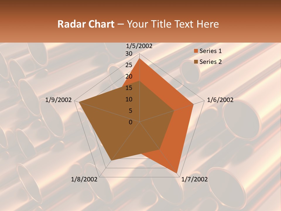 A Group Of Metal Pipes With The Name Of The Company PowerPoint Template