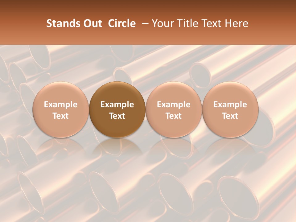 A Group Of Metal Pipes With The Name Of The Company PowerPoint Template