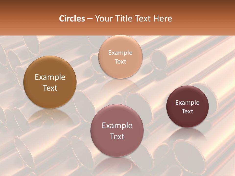 A Group Of Metal Pipes With The Name Of The Company PowerPoint Template