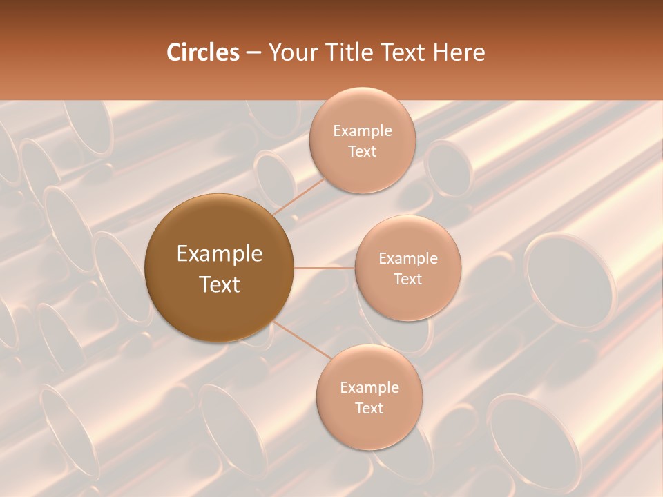 A Group Of Metal Pipes With The Name Of The Company PowerPoint Template