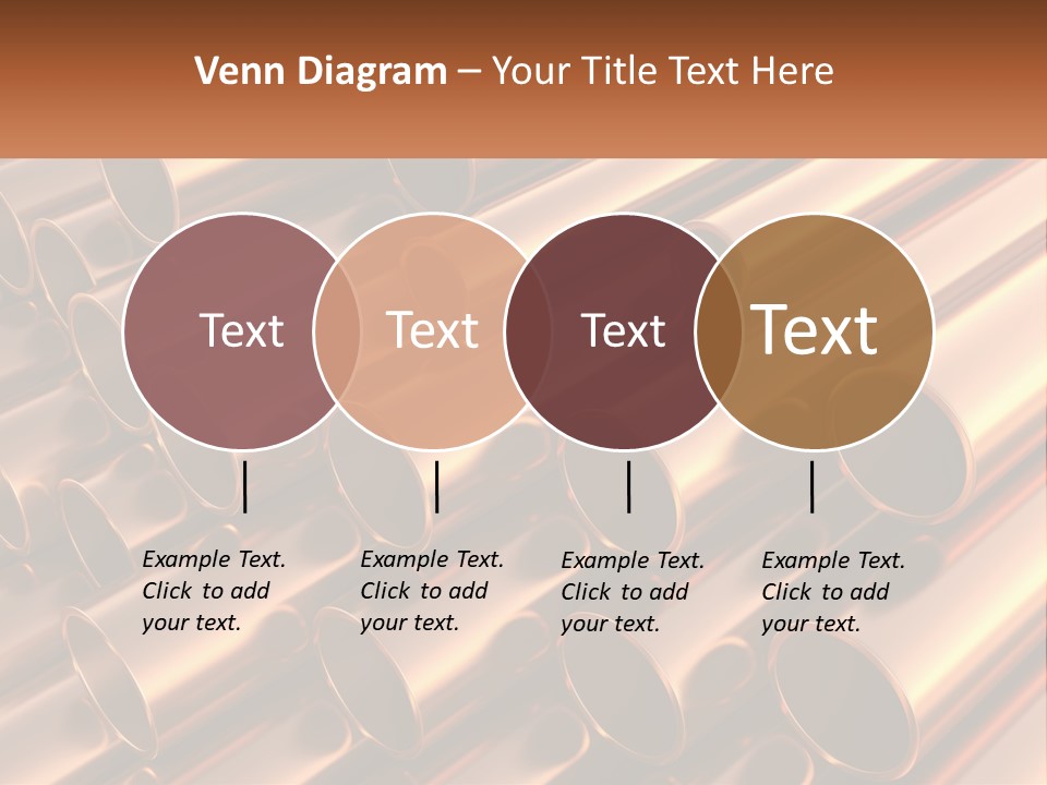 A Group Of Metal Pipes With The Name Of The Company PowerPoint Template