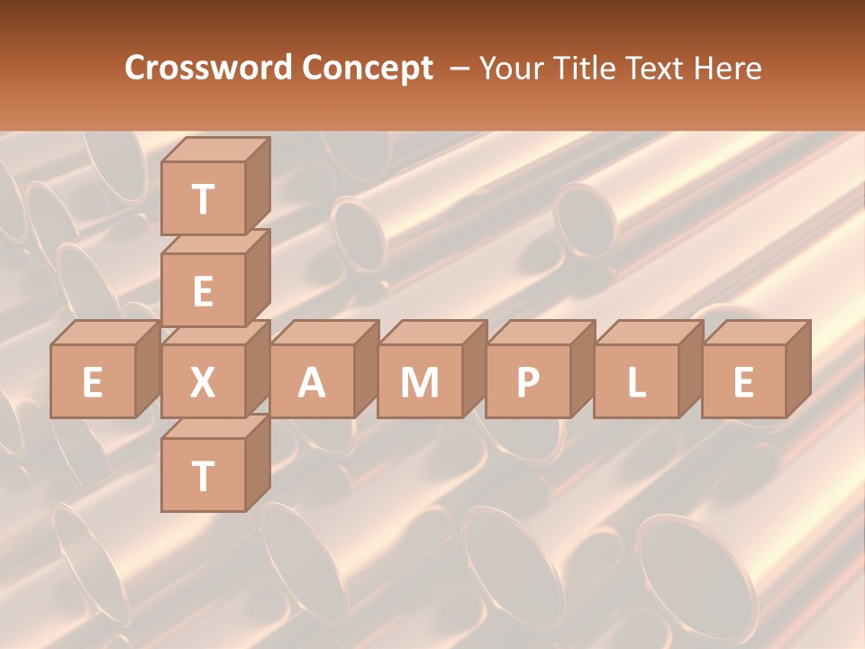 A Group Of Metal Pipes With The Name Of The Company PowerPoint Template